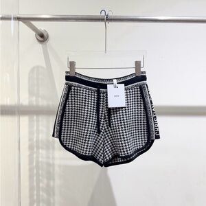 AuthenticDior Black and White Houndstooth Shorts